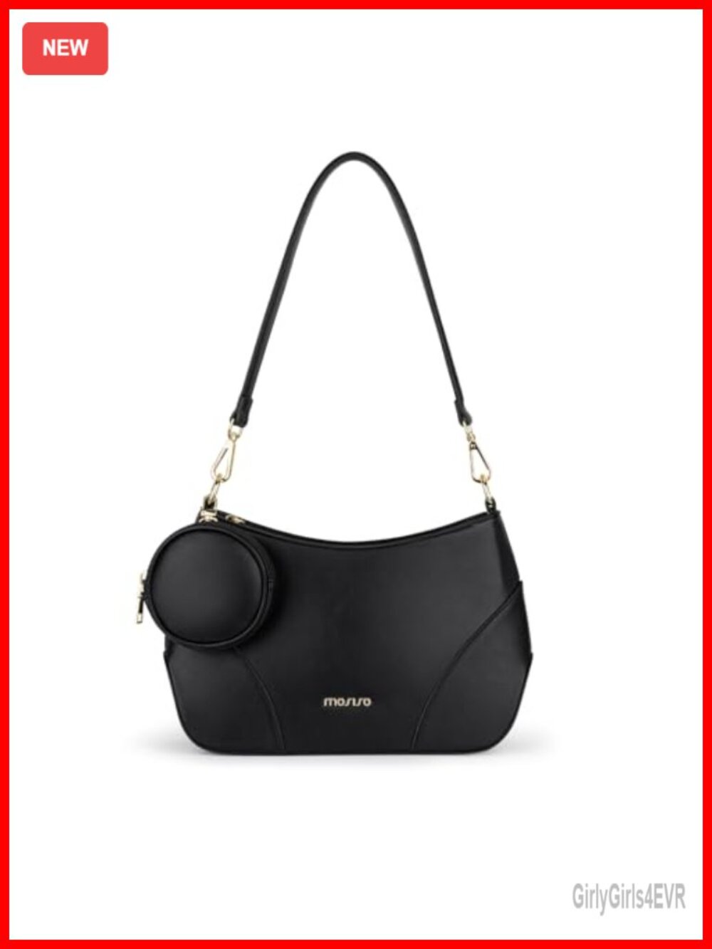 PU Leather Crossbody Hobo Bag Small Shoulder Purse Adjustable Strap